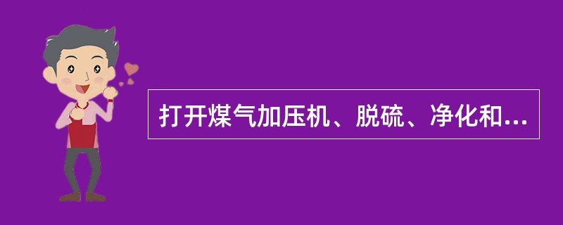 打开煤气加压机、脱硫、净化和贮存等煤气系统的设备和管道时，应采取防止（）等自燃的