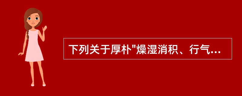 下列关于厚朴"燥湿消积、行气平喘"功效的药理作用，错误的是（）