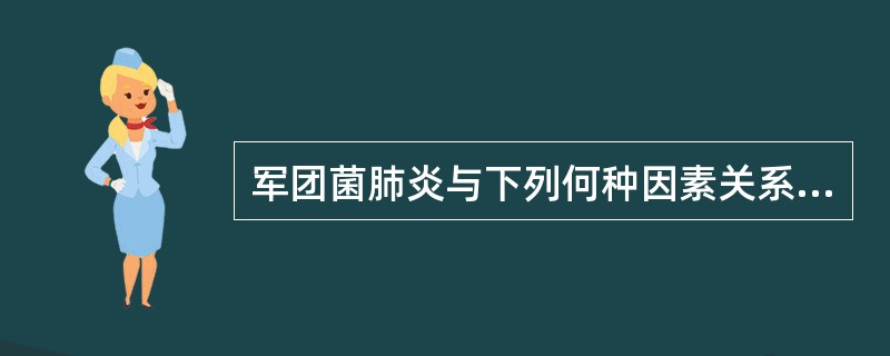 军团菌肺炎与下列何种因素关系密切（）.