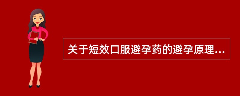 关于短效口服避孕药的避孕原理，正确的是（）