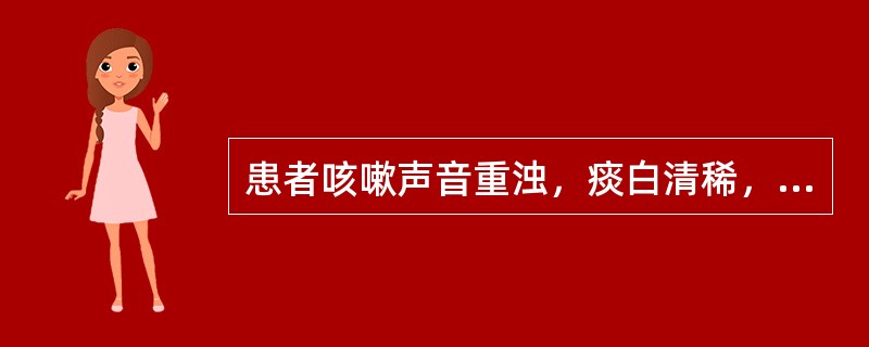 患者咳嗽声音重浊，痰白清稀，兼鼻塞不通，恶寒发热，苔薄白，脉浮紧，其证为（）