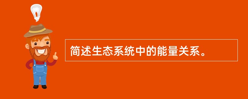 简述生态系统中的能量关系。