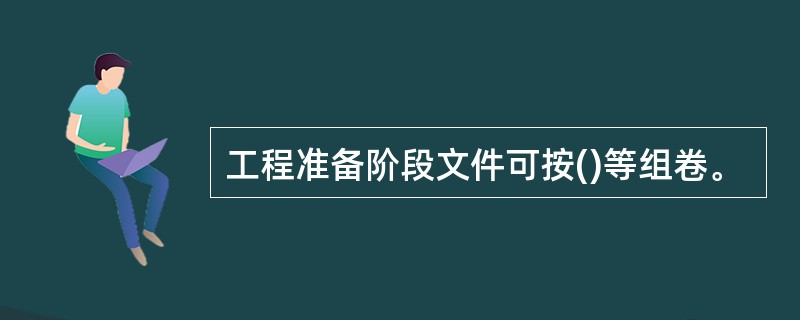 工程准备阶段文件可按()等组卷。