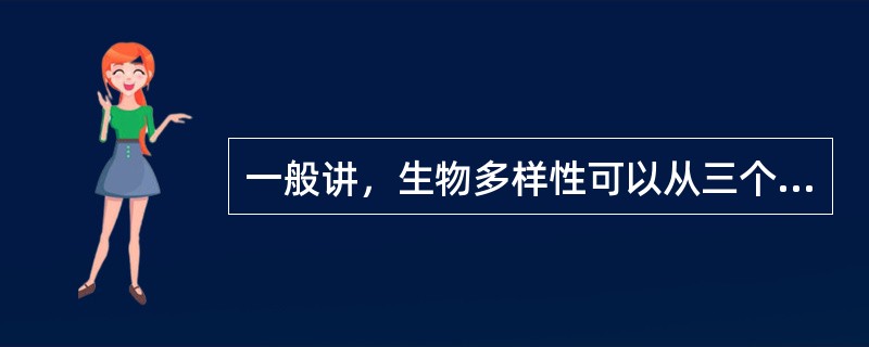 一般讲，生物多样性可以从三个层次上去描述，即（）、（）、生态系统与景观多样性。