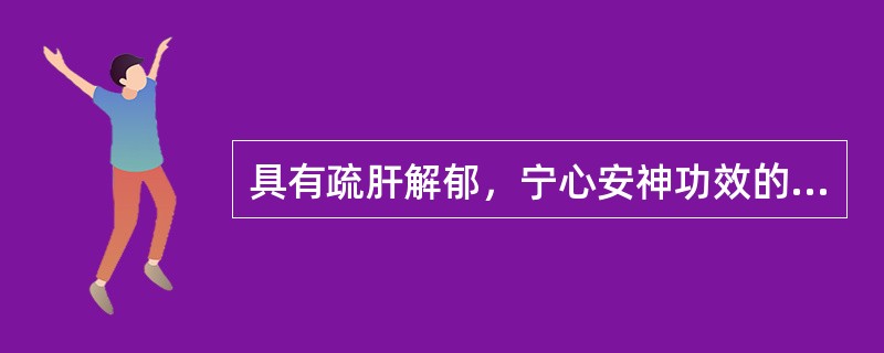 具有疏肝解郁，宁心安神功效的药物是（）