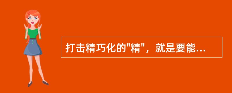 打击精巧化的"精"，就是要能够"攻其一点，不及其余"，尽量不引起不必要的附带毁伤