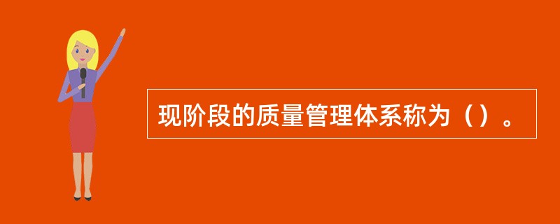 现阶段的质量管理体系称为（）。