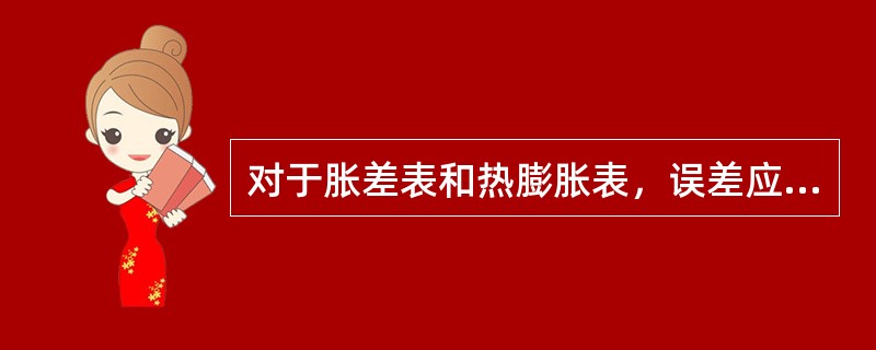 对于胀差表和热膨胀表，误差应不超过测量范围的（）。