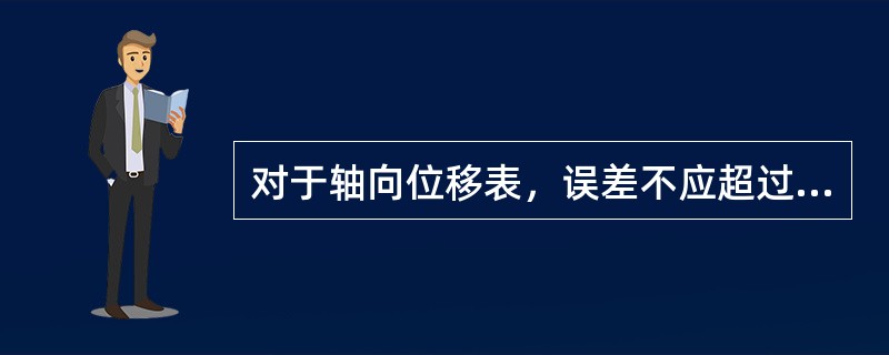 对于轴向位移表，误差不应超过测量范围的（）。