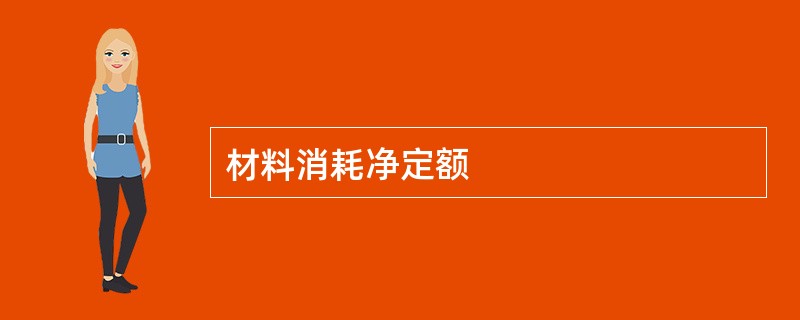 材料消耗净定额