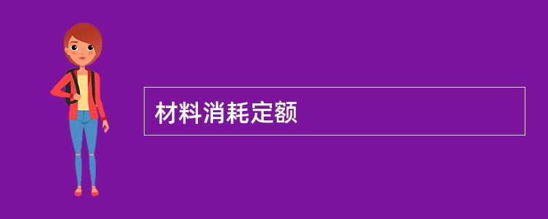 材料消耗定额