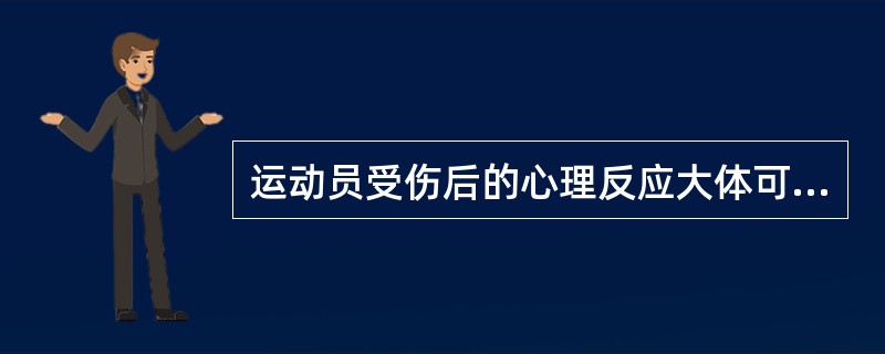 运动员受伤后的心理反应大体可分为哪五个阶段？