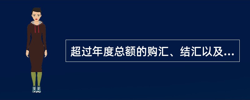 超过年度总额的购汇、结汇以及境外个人购汇，凭相关证明材料（）。