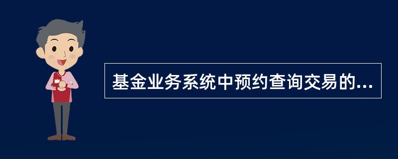 基金业务系统中预约查询交易的交易代码为（）。