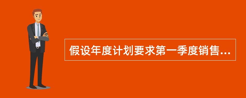 假设年度计划要求第一季度销售4000件产品，每件1元，即销售额4000元。在该季