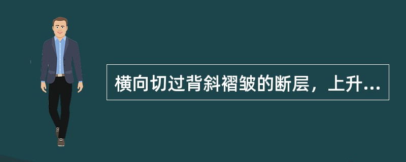 横向切过背斜褶皱的断层，上升盘核部（），下降盘核部（）。横向切过向斜的断层，上升
