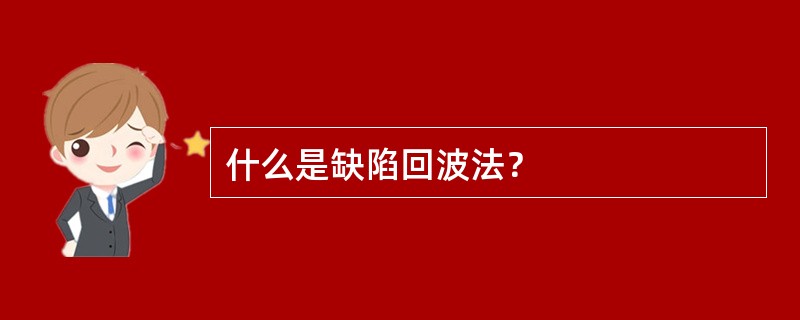 什么是缺陷回波法？