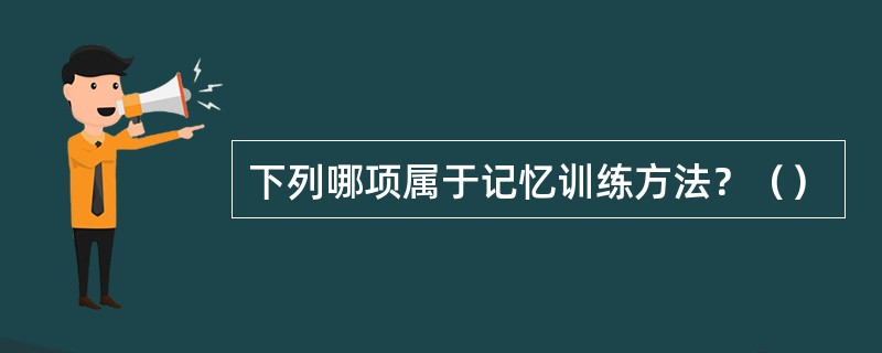 下列哪项属于记忆训练方法？（）