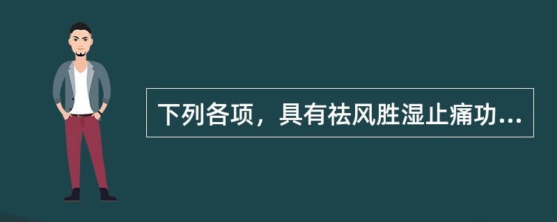 下列各项，具有祛风胜湿止痛功效的药组是（）