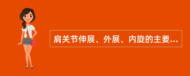 肩关节伸展、外展、内旋的主要肌肉包括（）