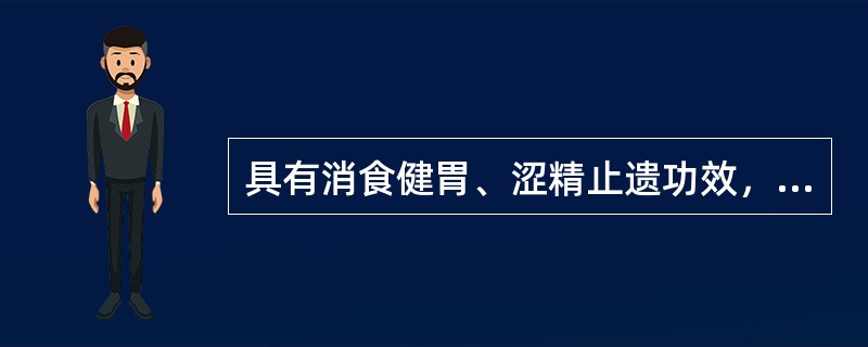 具有消食健胃、涩精止遗功效，治疗小儿脾虚疳积的药物是（）