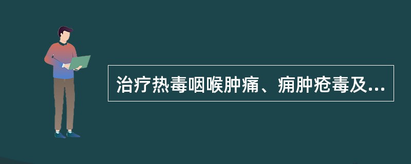 治疗热毒咽喉肿痛、痈肿疮毒及瘰疬痰核等，应选用的药物是（）