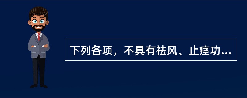 下列各项，不具有祛风、止痉功效的药物是（）