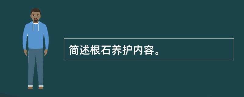 简述根石养护内容。