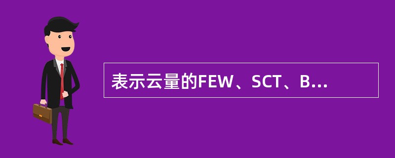 表示云量的FEW、SCT、BKN、OVC具体含义？