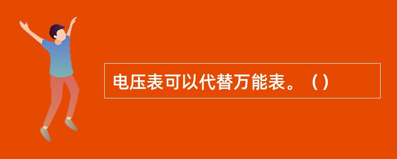 电压表可以代替万能表。（）