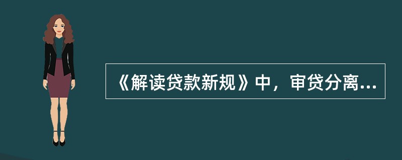 《解读贷款新规》中，审贷分离的实施要点包括哪些内容？