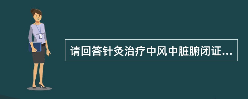 请回答针灸治疗中风中脏腑闭证的治法、配穴。