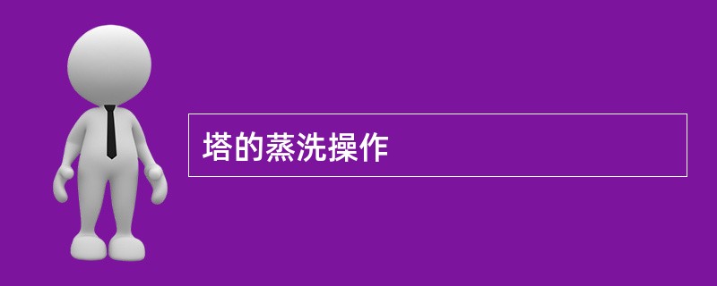 塔的蒸洗操作
