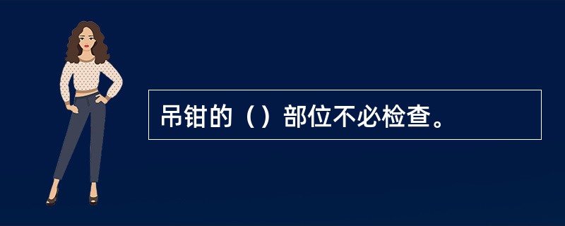 吊钳的（）部位不必检查。