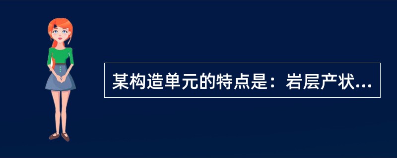 某构造单元的特点是：岩层产状变化不大，等高线平行或大致平行；等高线分布密度均匀，