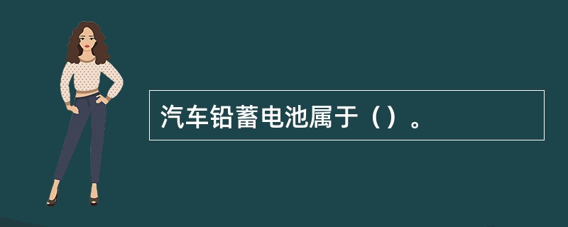 汽车铅蓄电池属于（）。