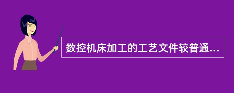 数控机床加工的工艺文件较普通机床工艺文件要正规得多。