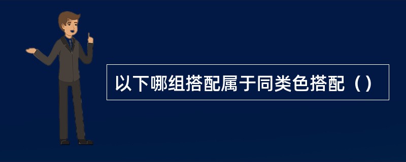 以下哪组搭配属于同类色搭配（）