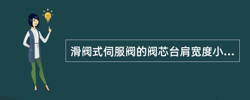 滑阀式伺服阀的阀芯台肩宽度小于阀体沉割槽宽度，称为滑阀的（）。