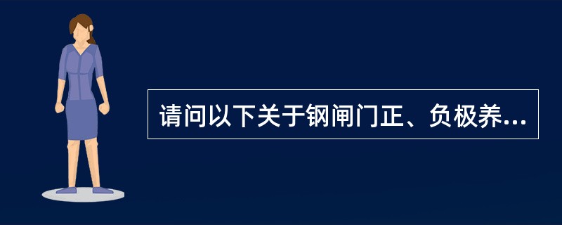 请问以下关于钢闸门正、负极养护叙述正确的是（）。