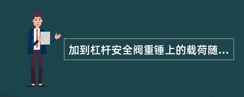 加到杠杆安全阀重锤上的载荷随着阀瓣的升高而增加。