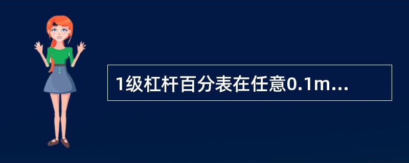 1级杠杆百分表在任意0.1mm范围内的系统误差不超过（）。