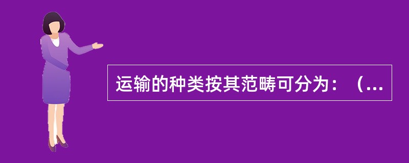 运输的种类按其范畴可分为：（）。