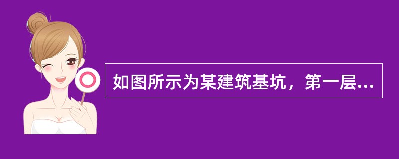如图所示为某建筑基坑，第一层为粉土5m，第二层为黏土4m，两层土的天然重度均为1