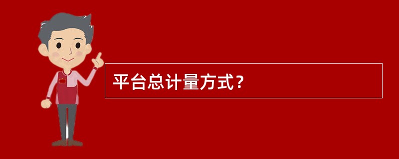 平台总计量方式？