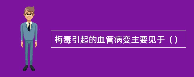 梅毒引起的血管病变主要见于（）