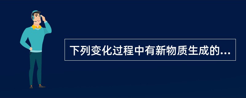 下列变化过程中有新物质生成的是() 下列变化过程中有新物质生成的是()