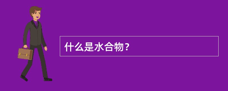 什么是水合物？