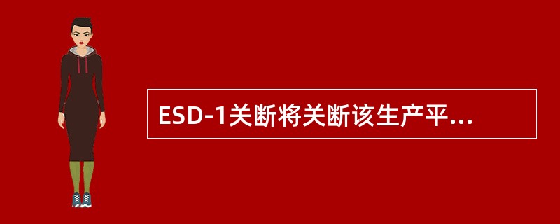 ESD-1关断将关断该生产平台所有井的井下安全阀。