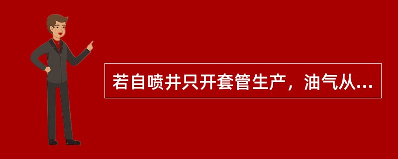 若自喷井只开套管生产，油气从井口内喷出首先经过的是（）。